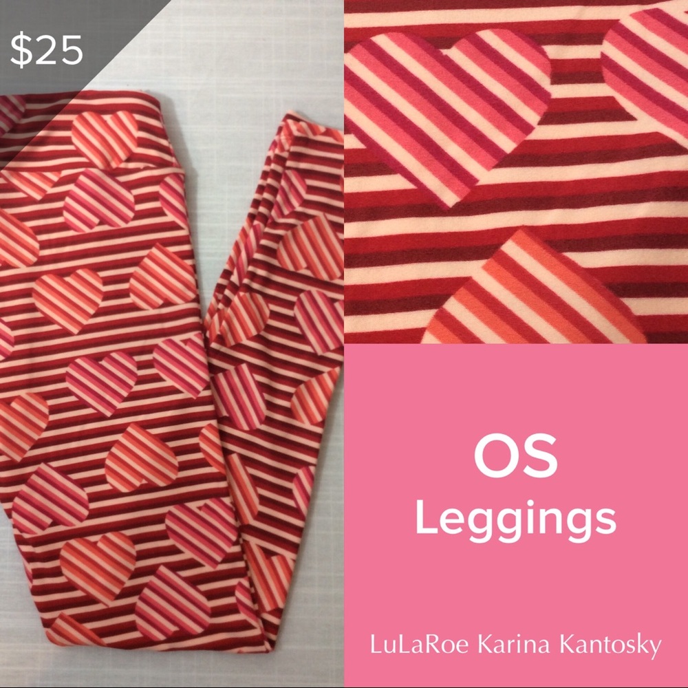 LuLaRoe OS Valentine leggings
